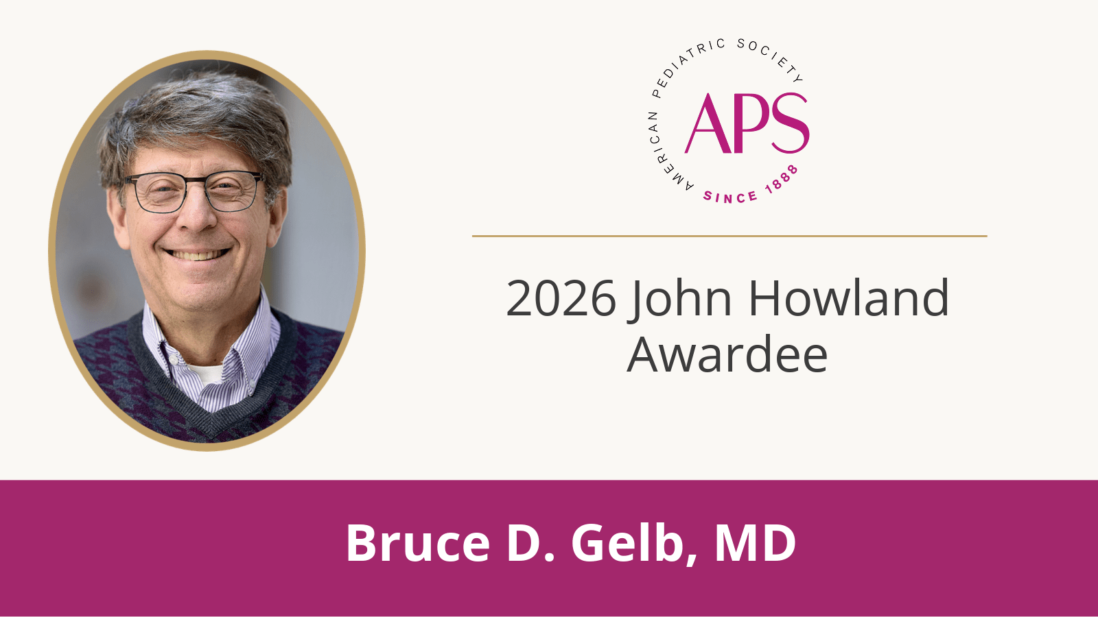 Howland Awardee - Dr. Gelb